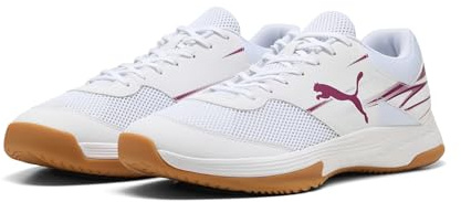 PUMA Unisex Varion II Handball Shoes, PUMA White-Berry, 10.5 UK