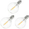 Lot de 3 ampoules de rechange G40 CC 3 V 0,1 W Culot à vis E12 pour guirlande lumineuse intérieure ou extérieure Blanc chaud