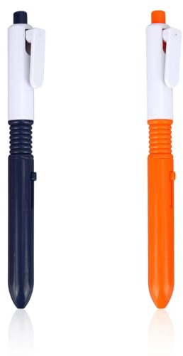 lasuroa 2 Pzs Bolígrafos de Agua con Pistola, Bolígrafos Doble Uso para Escribir y Disparar Juguetes Agua para Bromas y Trucos Artículos de Broma Niños Adultos (Naranja, Azul)