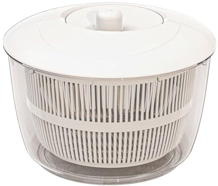 de frutas – Contenedor de lavado de verduras de cocina | Cesta colador de ensalada con tapa | Cuenco multiusos para enjuague de arroz para almacenamiento de refrigerador, camping, picnic