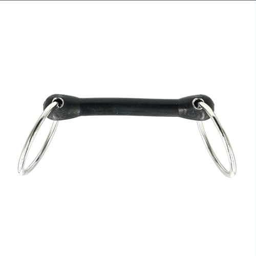 Equine Smile Mors ES0101 Mors à eau en caoutchouc flexible Diamètre de l'anneau 65 mm Épaisseur 23 mm (10 cm)