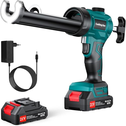 Pistola per cartucce cordless compatibile con Makita 18V, pistola elettrica per silicone da 2000 mAh, cambio continuo, luce LED, siringa in silicone alimentata a batteria per cartucce da 300 ml