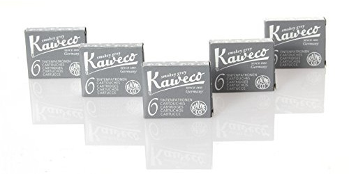 Kaweco Fountain Pen Ink Cartridges in Smokey Grey (Short)