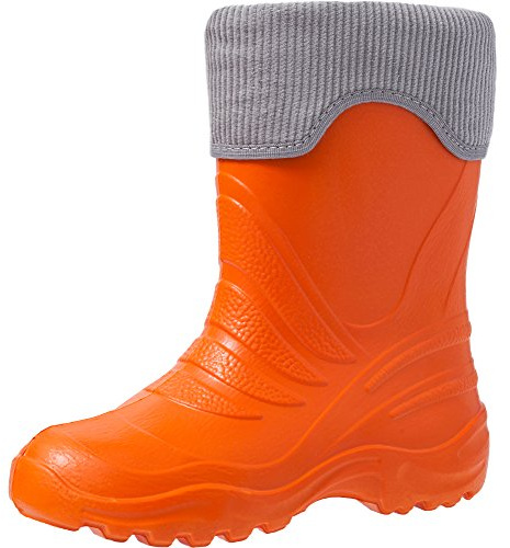 Ladeheid Botas de goma térmicas Eva para niños, ligeras, forradas LA-861, Orange151c Gris, 34/35 EU