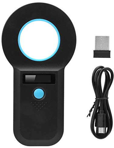 FILFEEL Animal ID Reader, Animal Chip Reader Microchip Escáner Bluetooth para RFID Pollo/Pato/Ganso/Cerdos/bovinos/Oveja Microchip (134.2Khz / 125Khz) Recargable