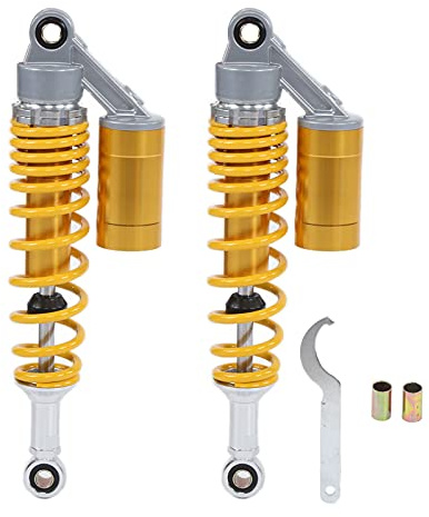 Moto Yctze Aluminium et Fer Paire 340mm Amortisseur Arrière Suspension Ressort Universel pour ATV SUV jaune