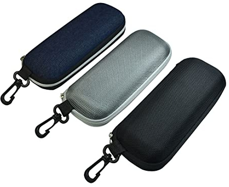 X-SHIYUN Unisex Semi-Hard Shell Eyeglasses Cases(3 Pack), Protective Case For Glasses