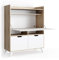Vicco Sekretär Schreibtisch Berdi, Arbeitstisch mit Schrank, Sonoma/Weiß, 110 x 45 cm