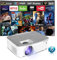 Beamer, WiFi Beamer mit 120 Zoll Screen, 7500 Lumen WLAN Bluetooth Beamer Unterstützung 1080P Video, mit HiFi-Lautsprecher, Kompatibel mit Fire Stick, Smartphone, Tablet…