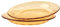 BEVIEVER Lot de 2 assiettes à salade en verre ambré de 23 cm - Assiettes à salade - Assiettes en verre de qualité supérieure - Pour dîner, salade, fruits, lave-vaisselle et micro-ondes