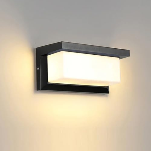 Voltix Applique da Esterno LED 18W, Luce Naturale, Lampada da Parete Impermeabile IP65, Illuminazione Moderna per Esterni, Ideale per Terrazzo, Balcone, Giardino, Veranda, Garage, e Strade (601)