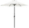 Yaheetech Sonnenschirm 269 cm Rund Gartenschirm mit Kurbel UV Schutz Terrassenschirm Neigbar Kippbar Kurbelschirm UPF 50+ für Balkon/Terrasse/Markt/Garten, ohne Ständer, Cremeweiß