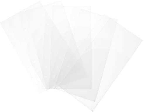 Ipetboom Lot de 5 Pochettes Perforées pour Classeur à Budget, Format A6, en Pp Anti-usure, 6 Trous, pour Usage Quotidien et Toutes Occasions