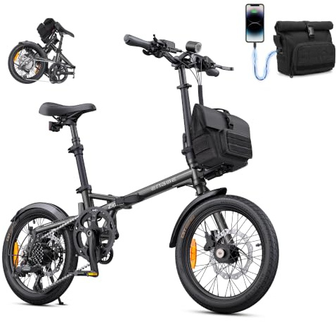 ENGWE Zip Vélo Électrique Pliable – 16,9 kg Velo Electrique Urbain Léger (Gris)