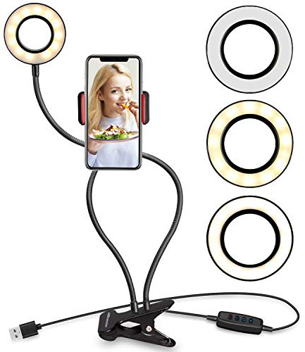 Selfie Ring Light with Cell Phone Holder for Live Streaming/Makeup