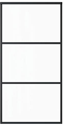 vidaXL Porta Scorrevole in Vetro ESG e Alluminio 102x205 cm Nera