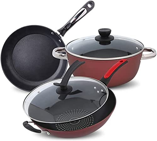 TATSEN Cookware Set Soup Pot Set Frying Pan Milk Pot Cooking Pot Saucepan Non-Stick Pan Set Casserole Wok