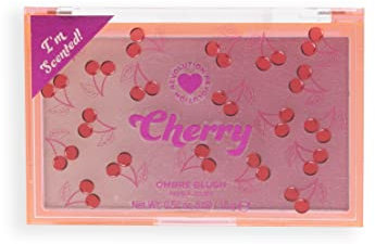 I Heart Revolution Makeup Rouge, gepresstes Puder-Rouge, hochpigmentiert, vegan & tierversuchsfrei, Cherry Ombre, 15g