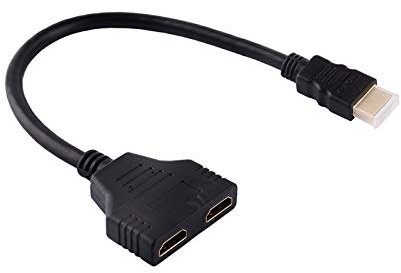 Joyzan Adaptador HDMI Macho a Doble HDMI Hembra, Monitores Divisor Vías Cable para Hdtv Hd Led Monitor Lcd Proyectores Soporta Dos Televisores Al Mismo Extensión Salida Conectar Reproductores Dvd
