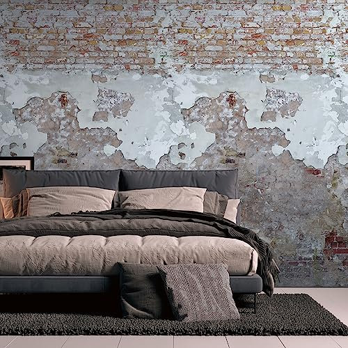 Livingwalls - Carta da parati in tessuto non tessuto, effetto pietra, marrone, grigio e crema, decorazione da parete per diverse stanze, XXL, 2,80 m x 1,59 m