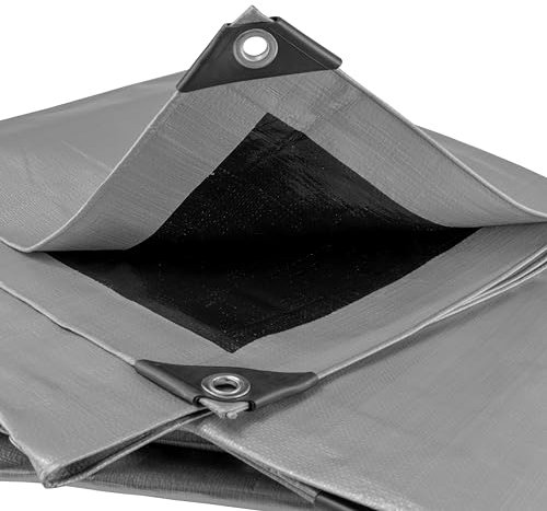 Tough heavy duty 260gsm waterproof tarpaulin/cover up tarp/garden dry storage sheeting,builders sheet,garden +camping (2m x 3m)