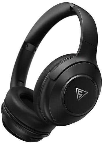 DOQAUS Auriculares Inalámbricos Bluetooth, 3 Modos EQ, 70 Horas de Reproducción, Bluetooth 5.3, Cascos Inalámbricos Bluetooth con Micrófono y 40mm Controlador,para Móviles/TV/PC/Hogar-Negro