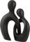 Eachave Skulptur Deko Schwarz Abstrakte Kunst Statue Pärchen-Statue Kreative Kussskulptur Geeignet FüR Die Dekoration Von Wohnzimmer, Bar, Zimmer, BüRo (Schwarz, M)