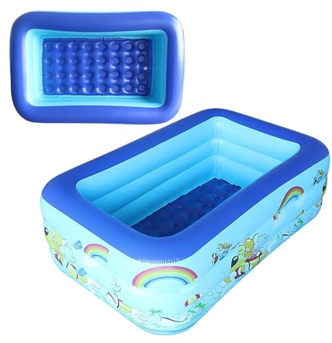 Piscina Inflable para Niños Pequeños - Piscina Infantil Inflable con Dibujos Animados, Hinchado Rápido PiscinaInfantil, PequeñaPiscina Hinchable para Estudiantes Chicos Chicas Padres Patio Trasero