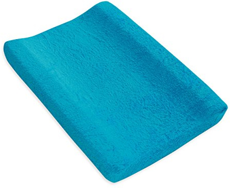 Funda Cambiador Bebe 50x80 Impermeable 100% Algodon Puro de Rizo Lavable Ajustable Portatil Cubrebañeras Suave Absorbente para Cambiadores Casa o Viaje Color Azul - mibebestore
