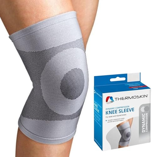 Termoskin Dynamisk kompression andningsbara knästrumpor – för stelhet och smärtlindring – män och kvinnor, L/XL