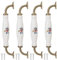 HERCHR 4 x Poignées en arc Boutons de portes, Bouton de Porte de Placard rétro, Poignée de meuble Poignée Barre de Porte d'Armoire Poignée en Porcelaine avec Vis, Distance de Trous 160mm