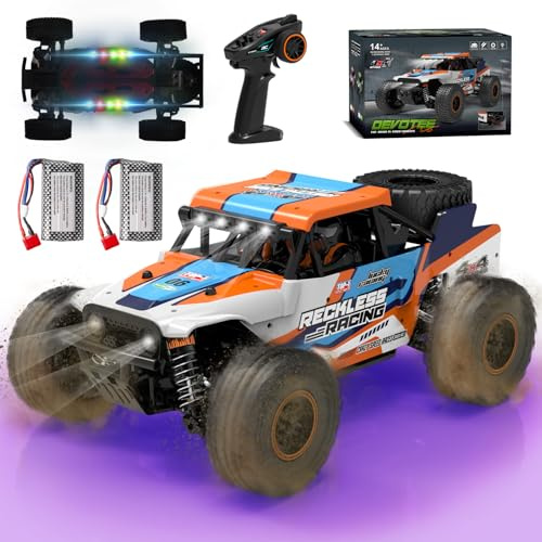 Fjärrstyrd bil 1/18 med lampor, RC lastbil för vuxna och barn