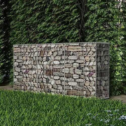 Gabion pour Pierre, Panier à Pierre Panier de Gabion Cage à Pierre Panier de gabion Acier galvanisé 200x50x100 cm