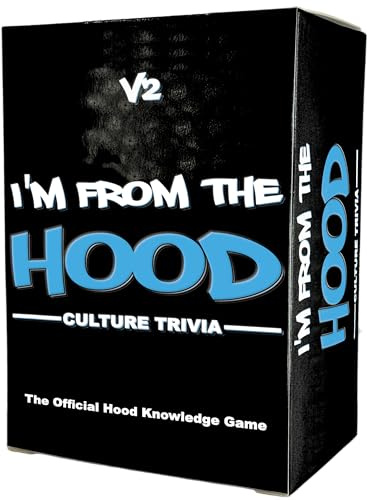 I’m from The Hood V2 Trivia Game – Black Culture Trivia Fun Party Card Game to Test Knowledge of Black History, Slang, Music, Movies, and Pop Culture