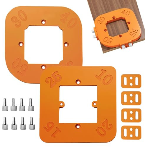 Yunlaishaocer 2 plantillas de fresado de radio R10 R15 R20 R25 R30 R35 R40 R50, 4 en 1 Radius Fresadora para carpintería universal DIY