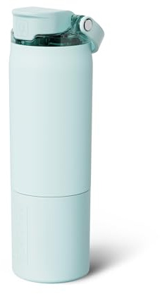 BrüMate Rise 750ml Insulated Water Bottle With Straw | 100% Leakproof | 25oz Stainless Steel Sports Water Bottle | Gym or Travel | Durable Metal Straw | Keeps Drinks Ice-Cold All Day (Blue Agave)