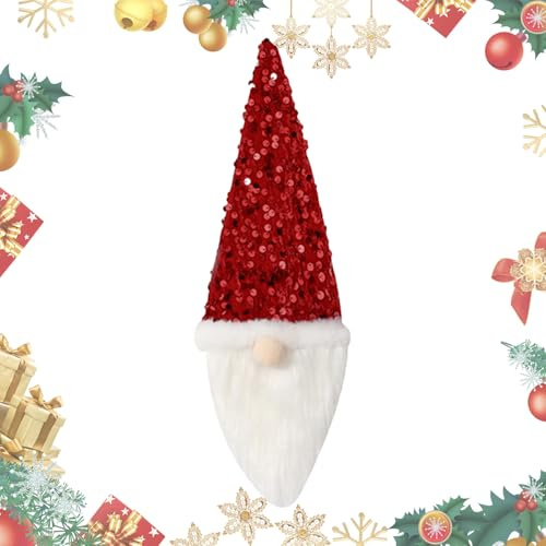 Weihnachts-Flaschenhüllen – Pailletten Gesichtslose Puppe Und Wichtel Dekorative Hüllen Für Wein- Und Champagnerflaschen, Festliche Tischdekoration,