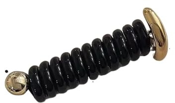 Gomas para el pelo en espiral 1 par de lazos for el cabello en espiral estilo moderno, accesorios for Metal for niñas y mujeres, banda for la cabeza, Clip, for, lazo Para uso diario(Black)