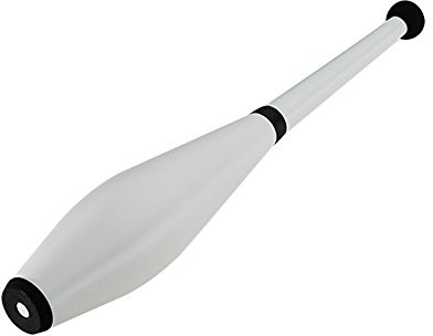 Henrys Juggling Club 49cm 205g (White) - Single Juggling Club - White Handle, Black Knobs and Tops - Sports - Big Kid, Youth