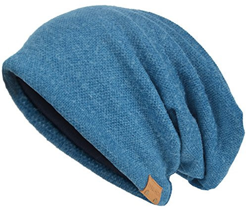 VECRY Herren Baumwolle Mütze Strickmützen Slouch Beanie Schädel Cap Winter Sommer Hüte (Blau)