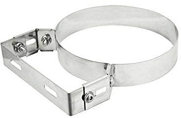 Collare di fissaggio Pesante INOX Regolabile per canna fumaria tubazione (Ø 100 mm)