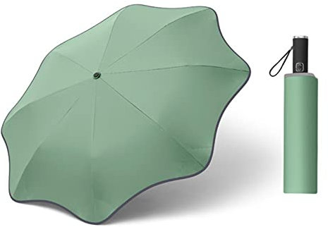 SERUMY Mini Mubrella Anti-Uv Full Automatic Business Umbrella 3 Folding Male Female Parasol Sun Umbrella Rain Women Windproof Luxury Umbrella For Men-Army Green