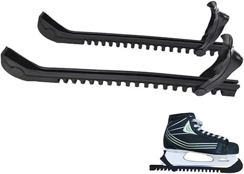 RZXBB 1 Paar Kufenschoner Schlittschuhe,Schoner für Schlittschuhkufen,Verstellbarer Schlittschuh Schutz,Schlittschuhe Schoner für Alle Größen Geeignet (Schwarz)