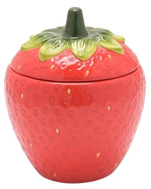 Widdop Cottage Garden Vaisselle en céramique sur le thème des fraises – Sucrier – Vaisselle d'été lumineuse et insolite – Jolie idée cadeau pour pique-nique en plein air