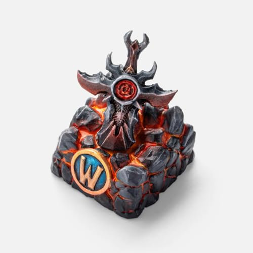 SteelSeries World of Warcraft Coleccionable - Teclado de resina artesanal - Artículo gratuito del juego - Numerado individualmente - Diseño de la espada de Sargeras