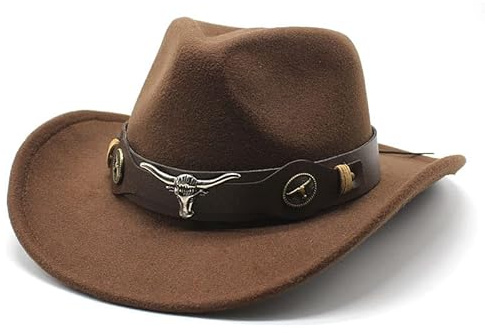 Western Cowboy Hat for Men Women Suede Panama Hat Adjustable Soft Cowgirl Cowboy Outdoor Hat Cowboy Hat with Wide Brim