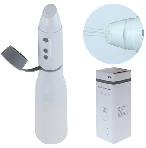 Bärbar bidé för resor, högt tryck bärbar handhållen elektrisk bidéspray, bärbar bidé för kvinnor och män, kvinnlig hygienrengöring, badrum strålspray för toalett