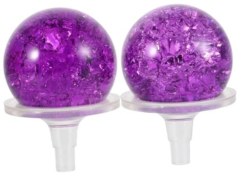 ABOOFAN 2ensembles Sphère Feng Shui Craquelée De Glace Boule De Verre Roulante avec Support Lot de pour Décoration De Fontaine De Table Intérieure Cascade