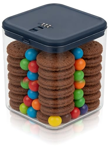 PORFOYO, scatola con serratura a combinazione numerica, scatola per medicinali chiudibile, scatola trasparente per la conservazione sicura di farmaci, alimenti, cellulare, 14,1 * 14,1 * 16 CM