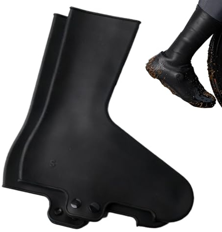 Copriscarpe da bicicletta in silicone – Copriscarpe impermeabile da bicicletta, antivento, protezione termica da pioggia, antineve, blocco antiscivolo, attrezzatura da equitazione | Per